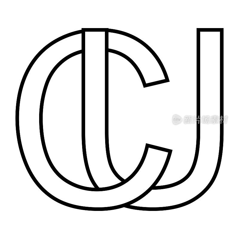 标志符号uc cu图标符号交错字母cu